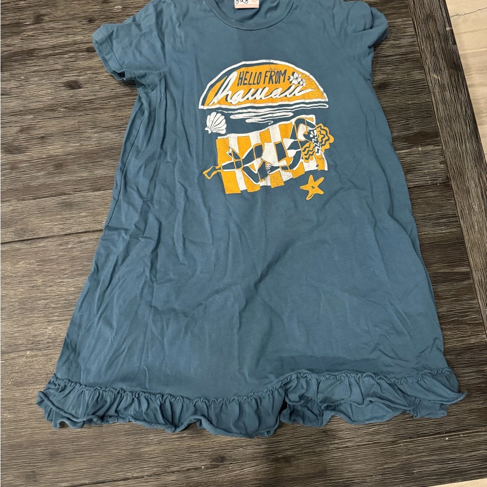 Kids Blue Graphic Dress